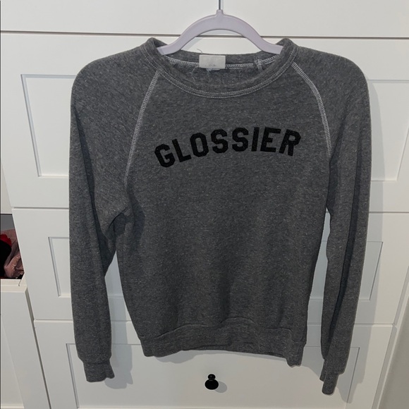 Glossier Tops - Glossier Charcoal Women's Crew Neck Sweater